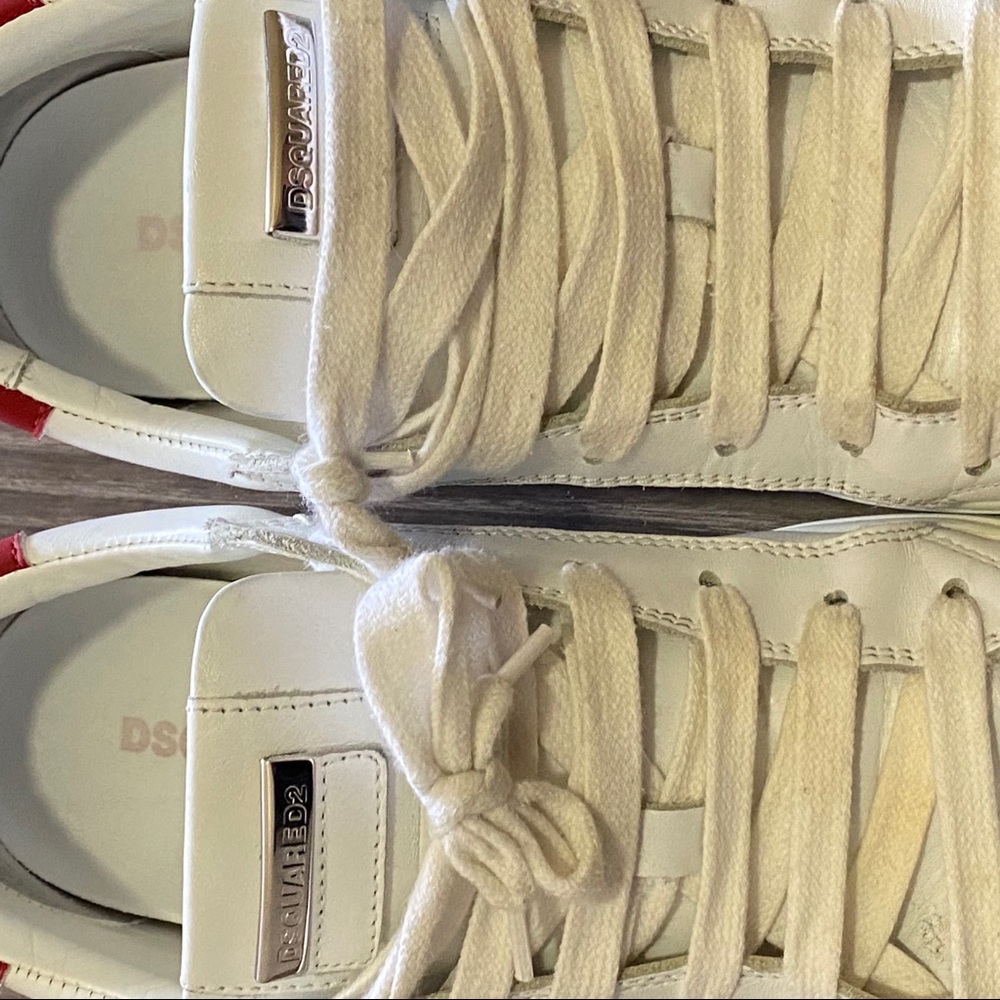DSquared2 Mens All White Sneakers - Picture 4 of 7